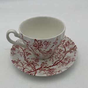 Johnson Brothers Bradbury Cup & Saucer Pink/Red Multiples Available